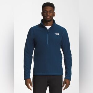 The North Face Men’s Textured Cap Rock 1/4 Zip Jacket in Shady Blue , size M